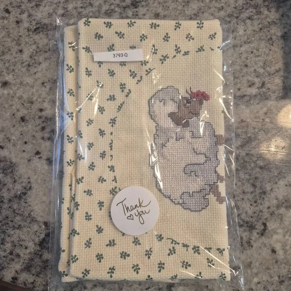 Cross Stitch, Vintage 1980 Lamb w 